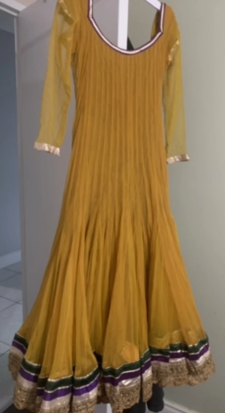 Yellow Anarkali Suit with Heavy Embroidery 🏈 - photo 5