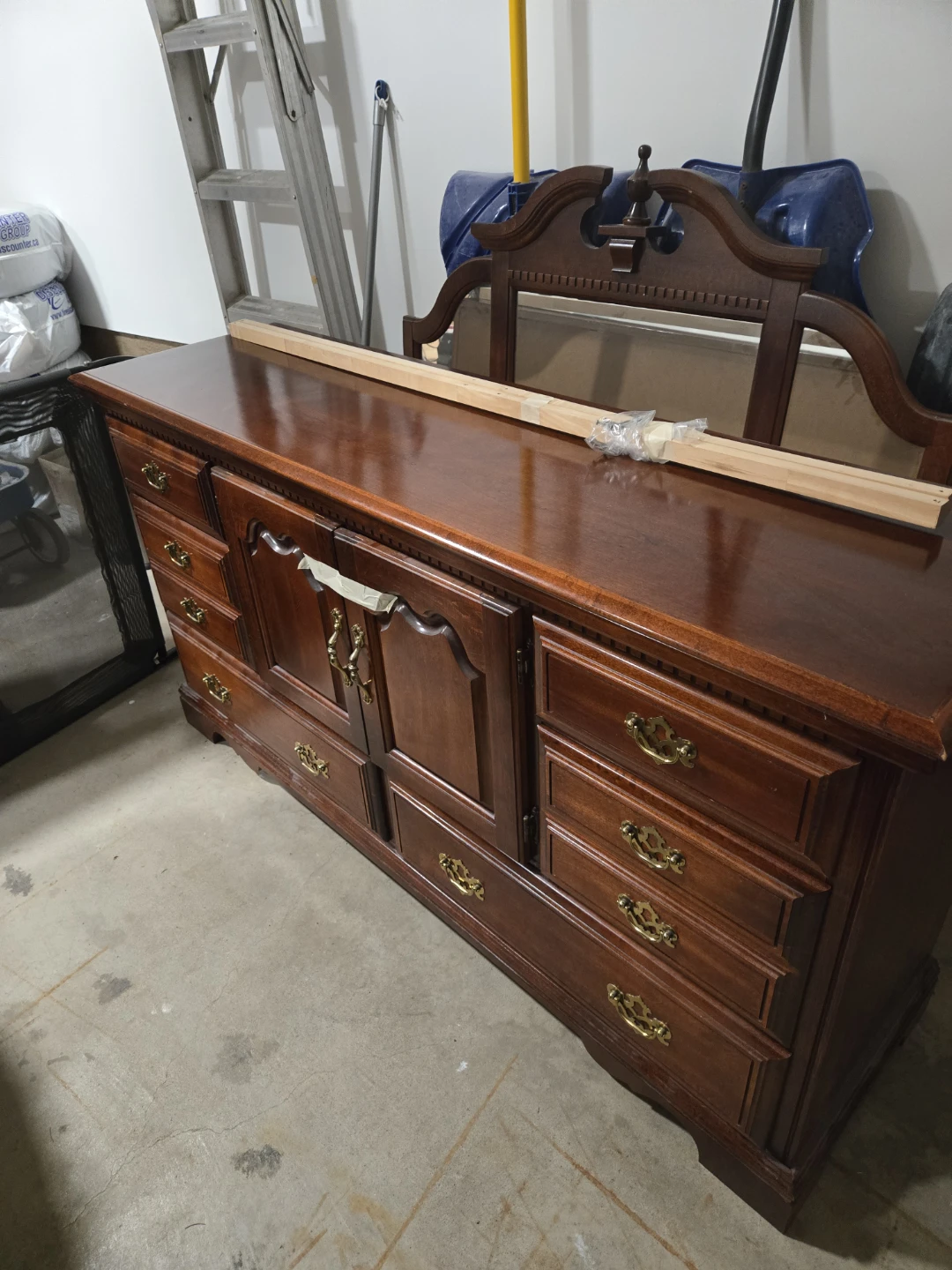 Daveluyville Triple Dresser with Mirror