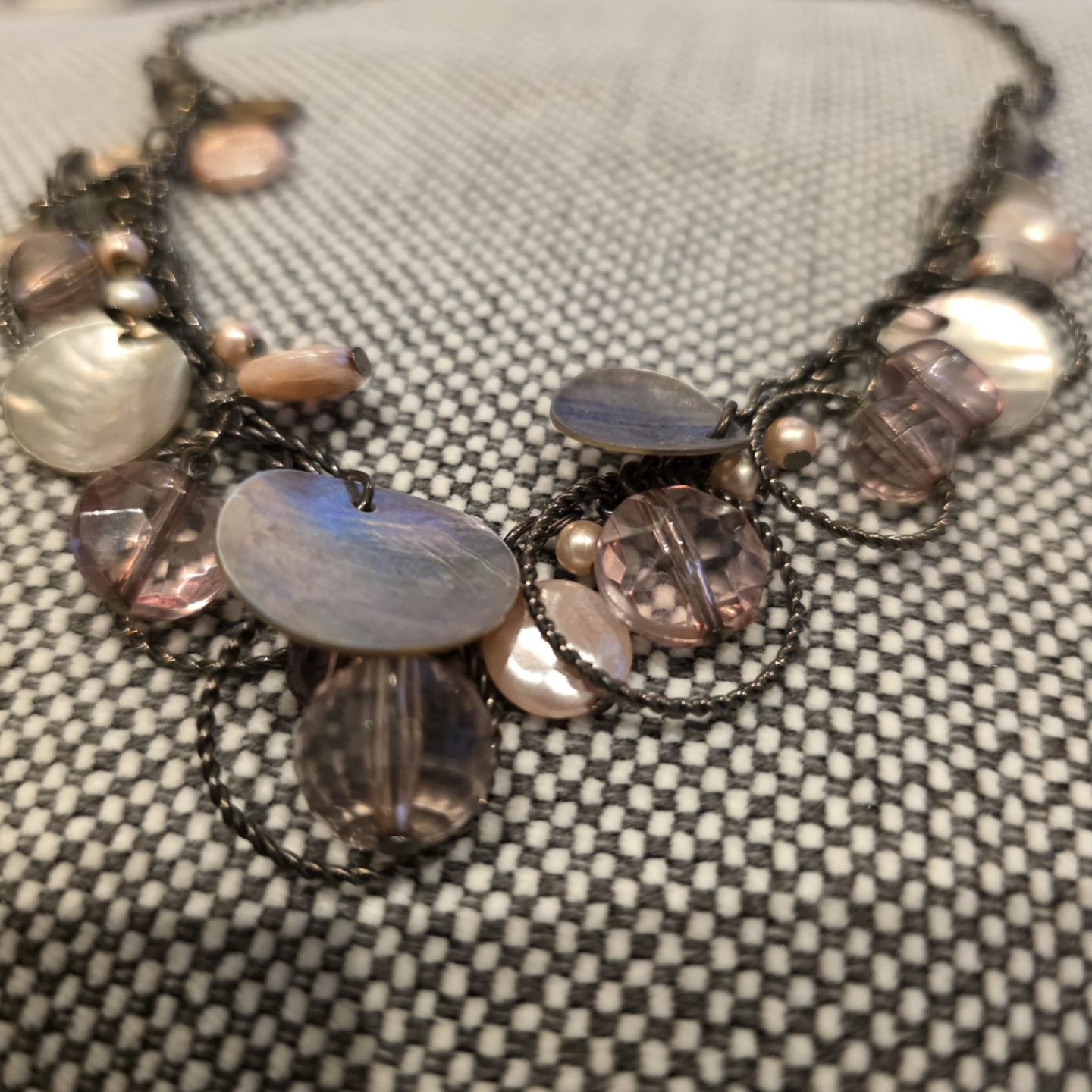 Statement Necklace with Shells and Beads - photo 2