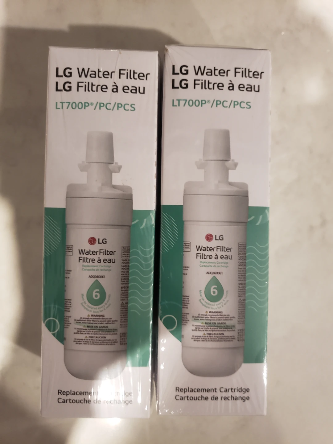 LG Water Filter LT700P Replacement Cartridges (2-Pack)