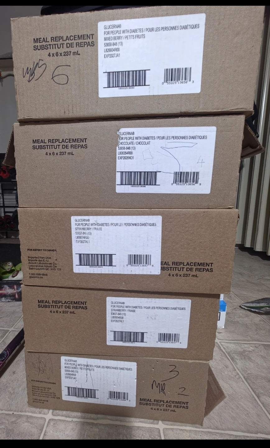 All 5 boxes for $115 Glucerna Diabetic