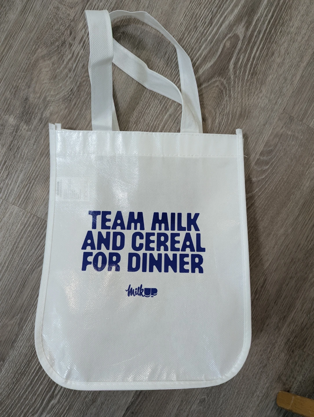 🏈 MilkUP Team Milk and Cereal Reusable Tote Bag