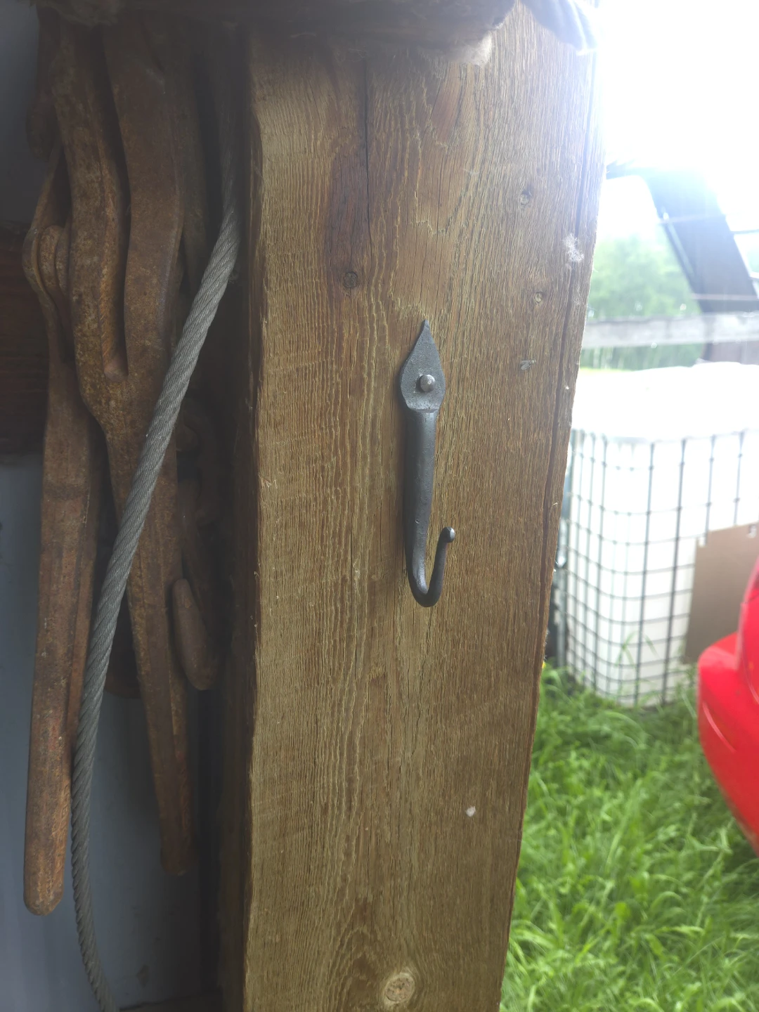 Set of 5 Hand-Forged Iron Hooks - photo 2
