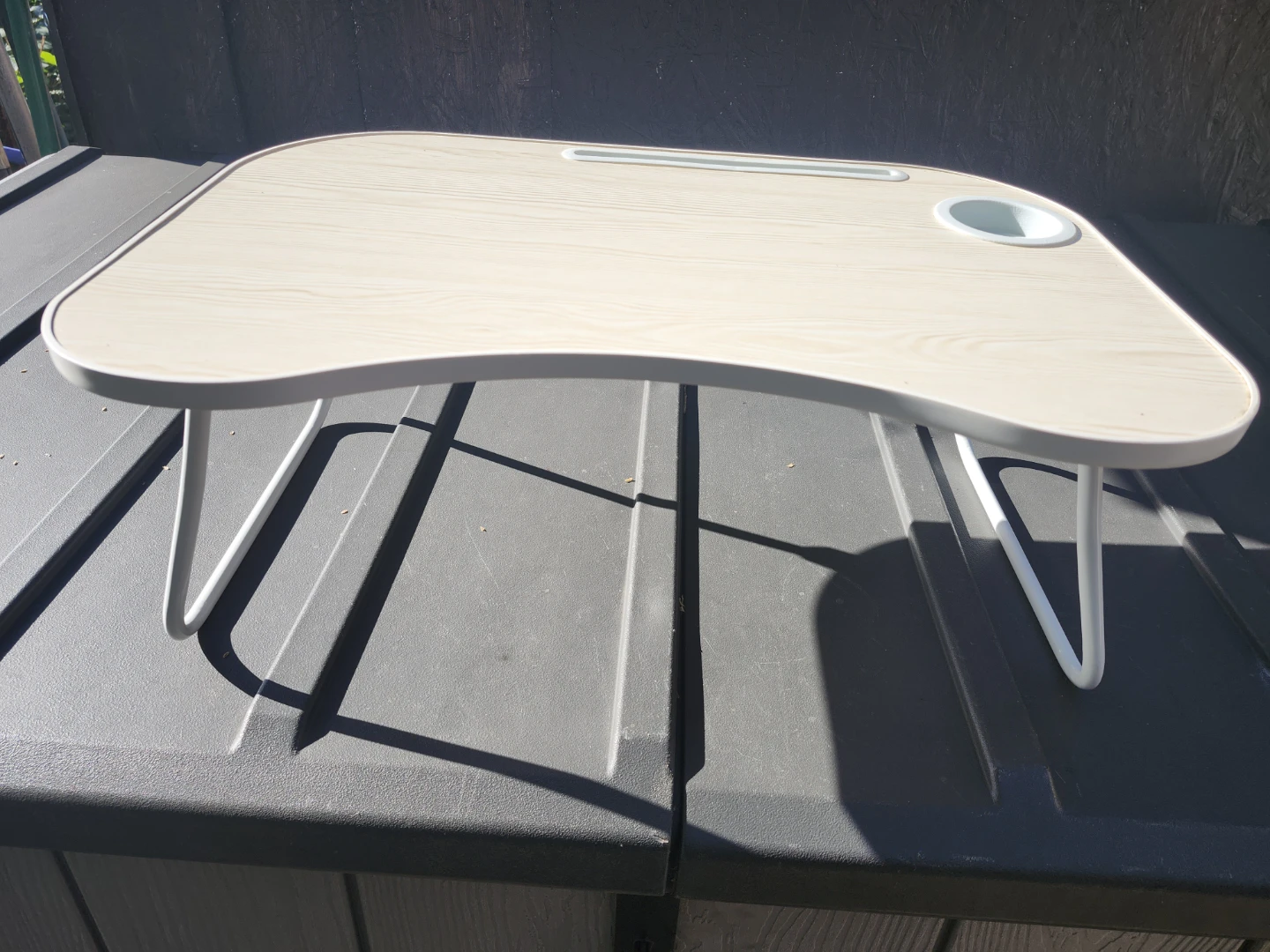 Portable Lap Desk with Cup Holder and Tablet Stand