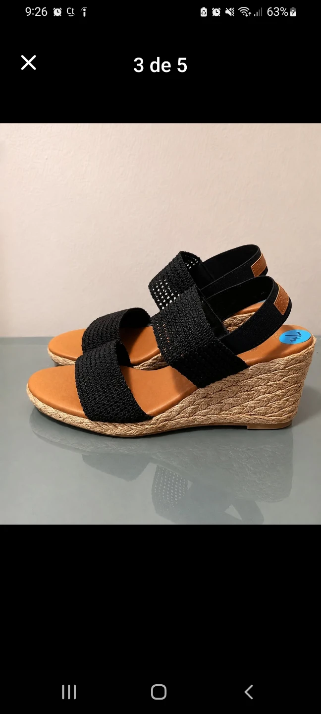 Tommy Bahama wedge sandals black - photo 3