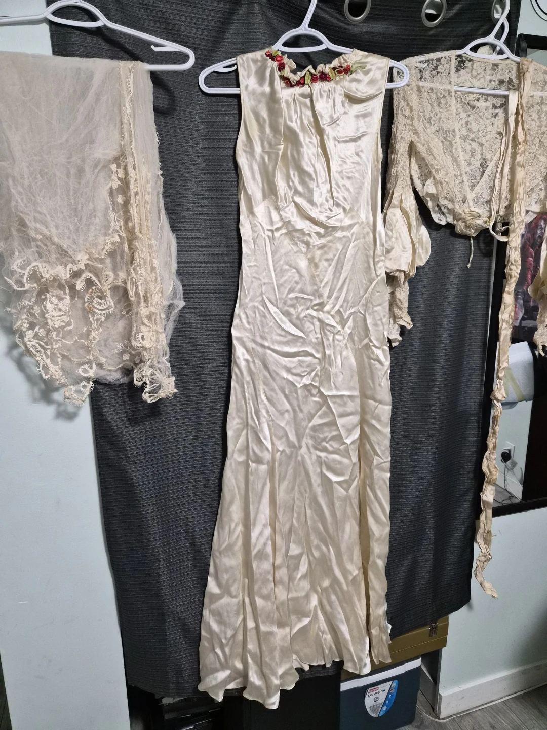 Vintage cream lace dress and bolero set - photo 4