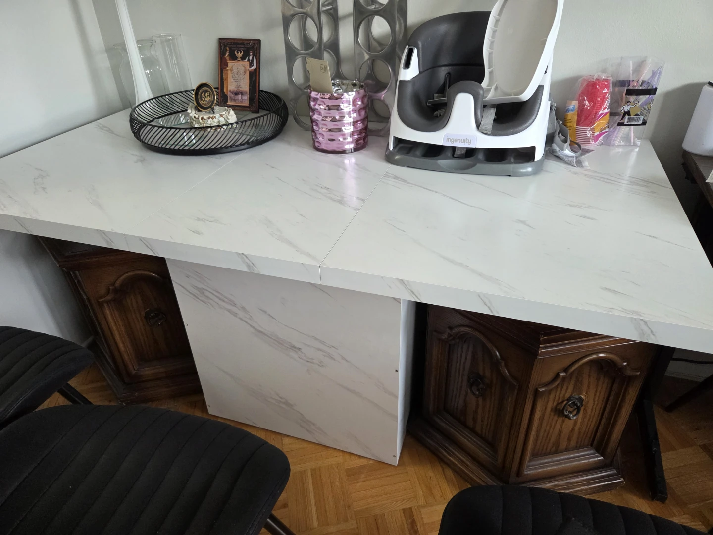 HSH Faux Marble Dining Table - photo 3