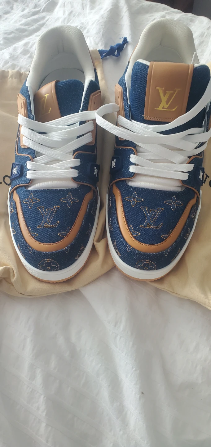Louis Vuitton LV Trainer Denim Sneakers