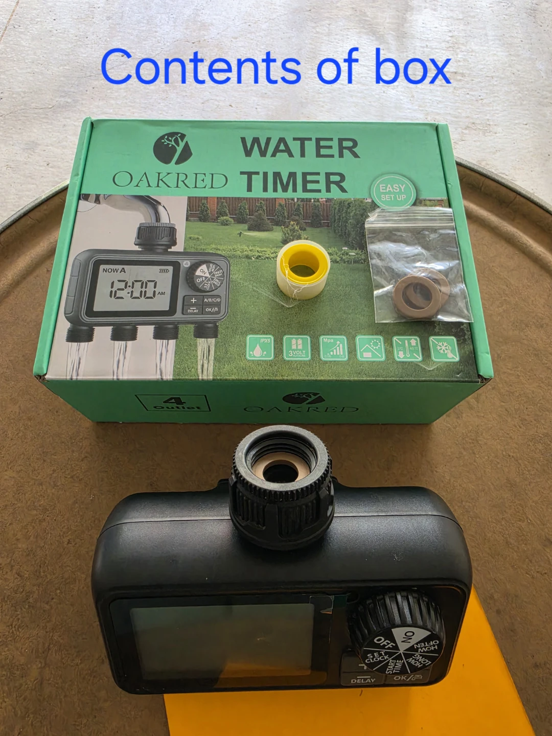 Oakred Digital Irrigation Timer 4-Outlet (Item #002)