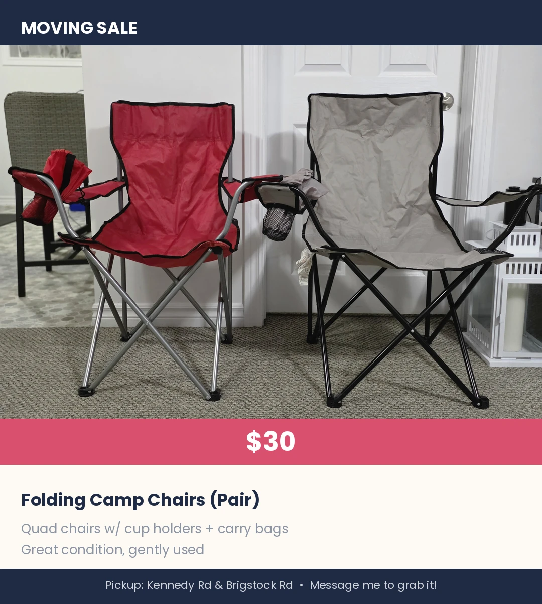 Two Folding Camp Chairs