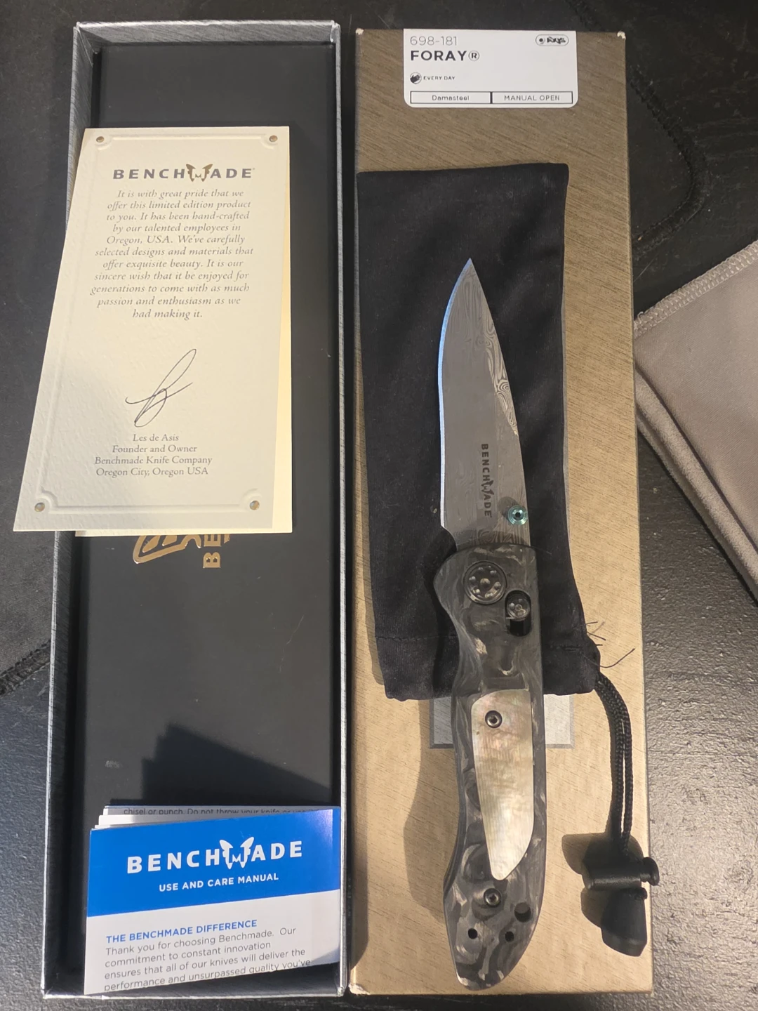 Benchmade 698-181 Foray Damasteel Knife
