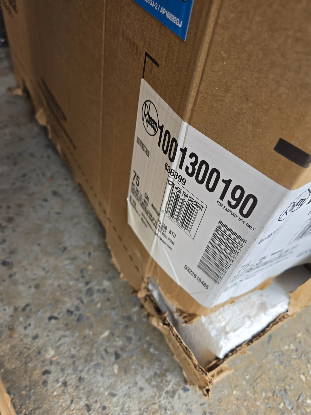 New Rheem Performance 75-Gallon Natural Gas Water Heater - photo 2