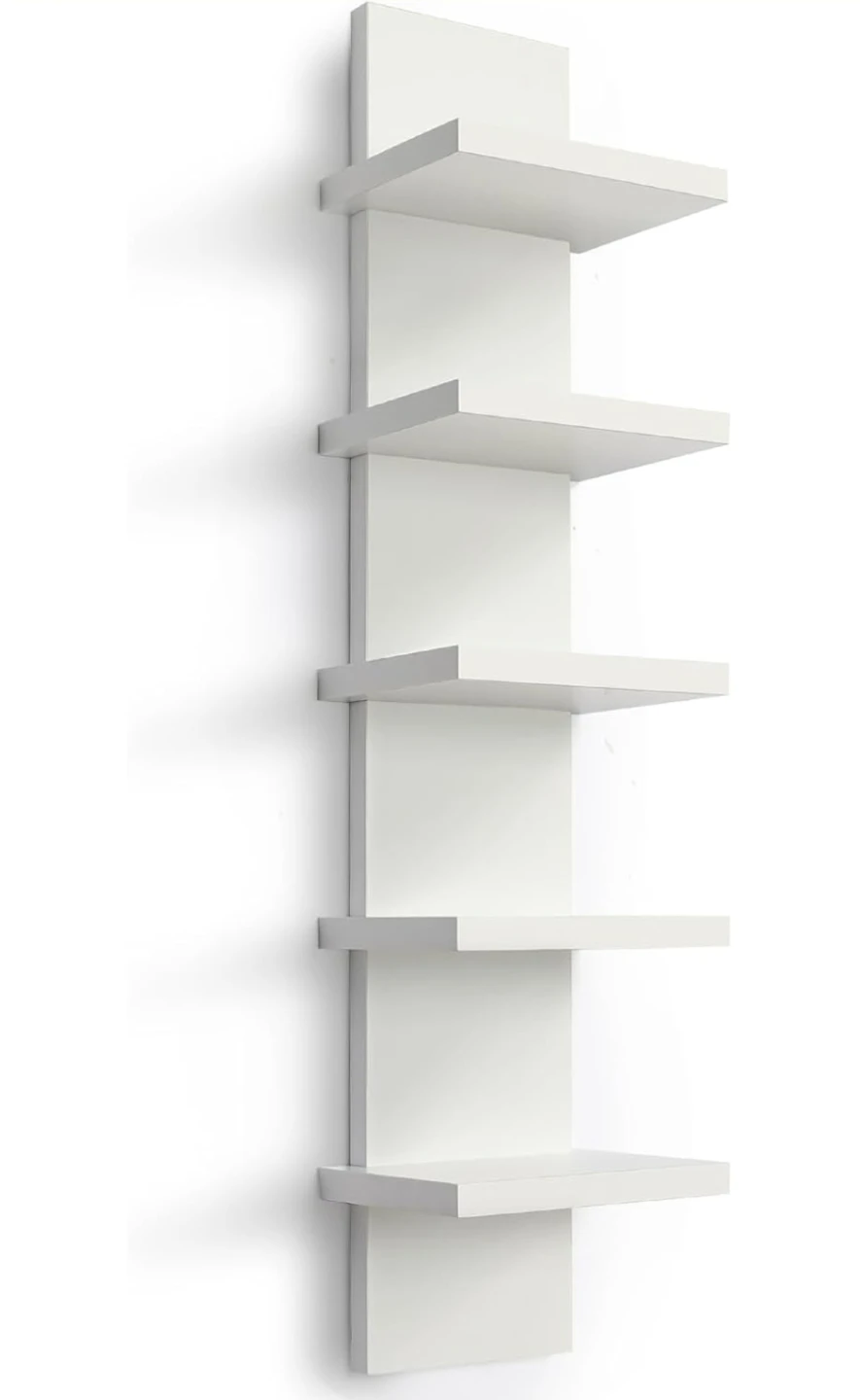 Set of Two White Wall Shelves. 5 shelves. 1 or 2 pc. 🏈