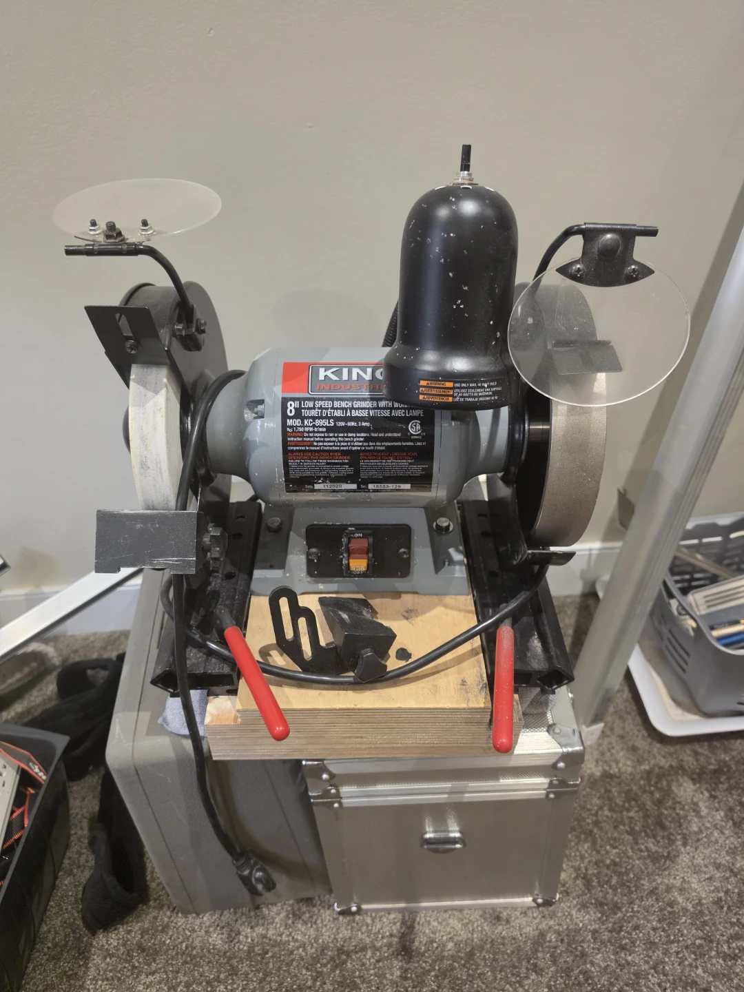 King Industrial 8" Low Speed Bench Grinder KC-895LS