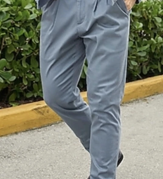 Express Light Blue Casual Cotton Suit Set - photo 2