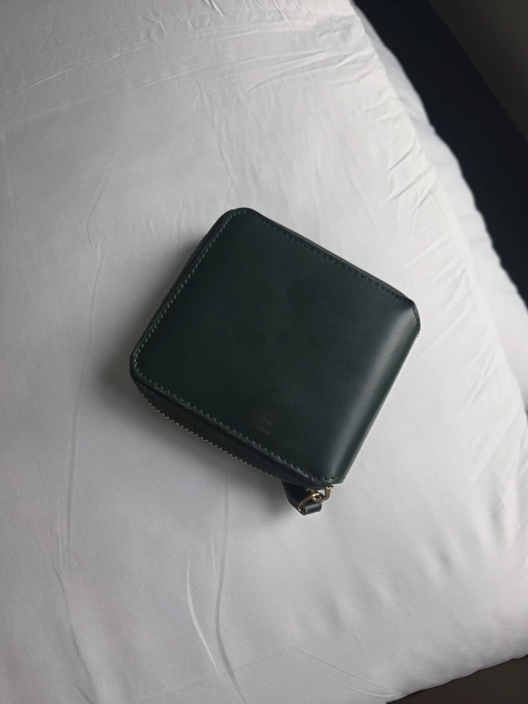 Dark Green Square Zippered Wallet