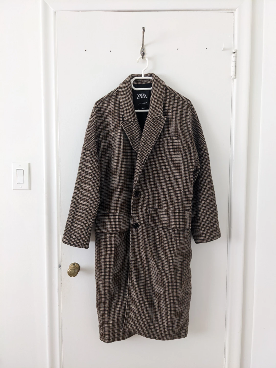 Zara Checked Wool Blend Coat - photo 2