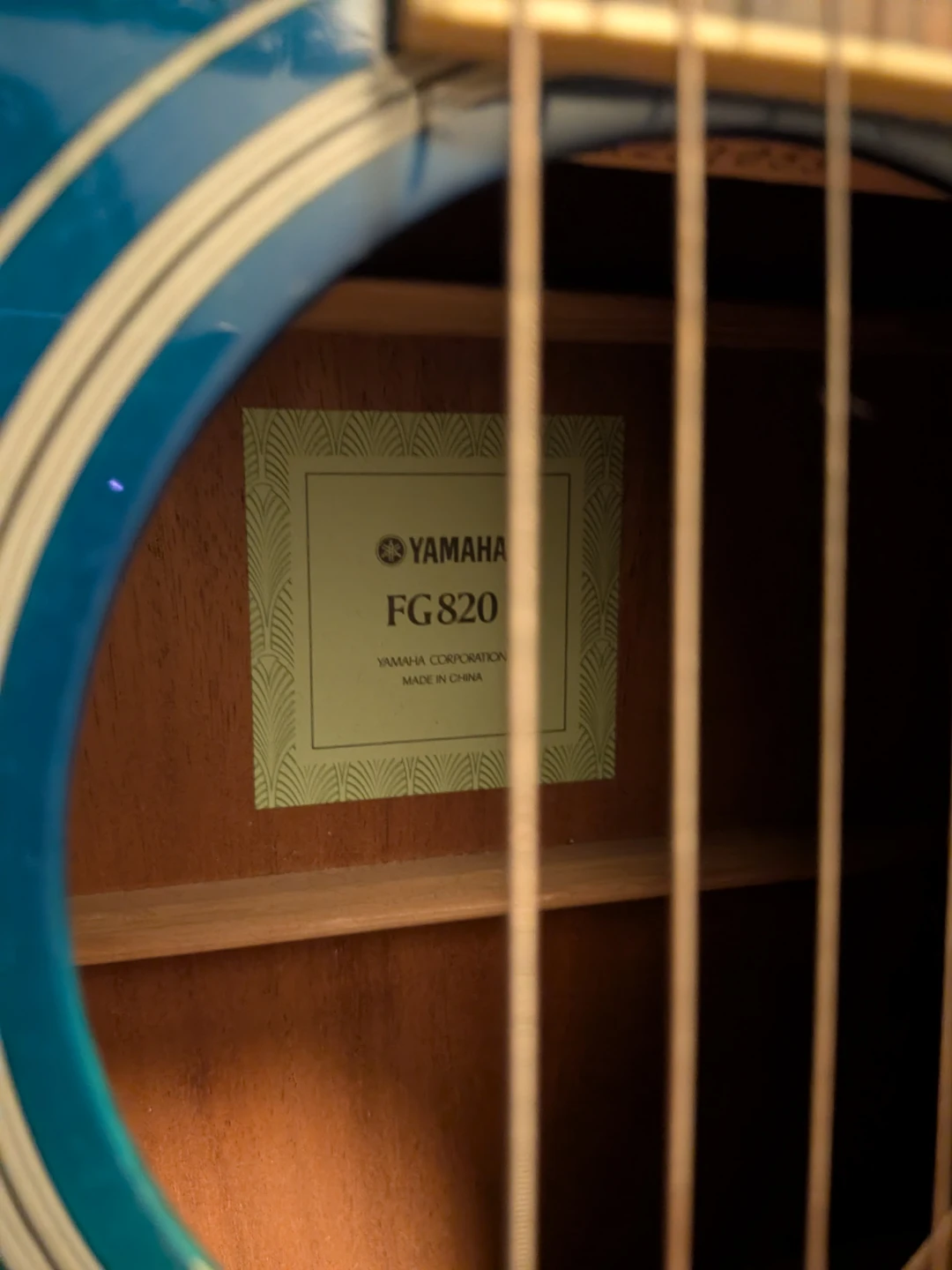 Blue Yamaha Acoustic Guitar - photo 3