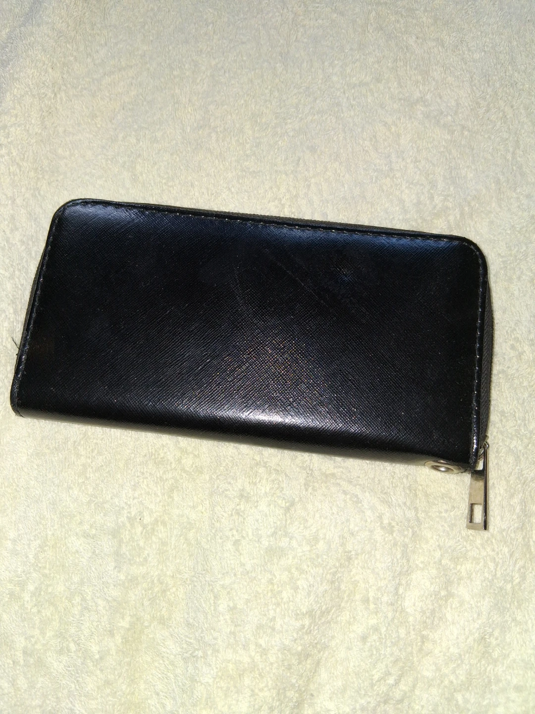 Black Zip-Around Wallet