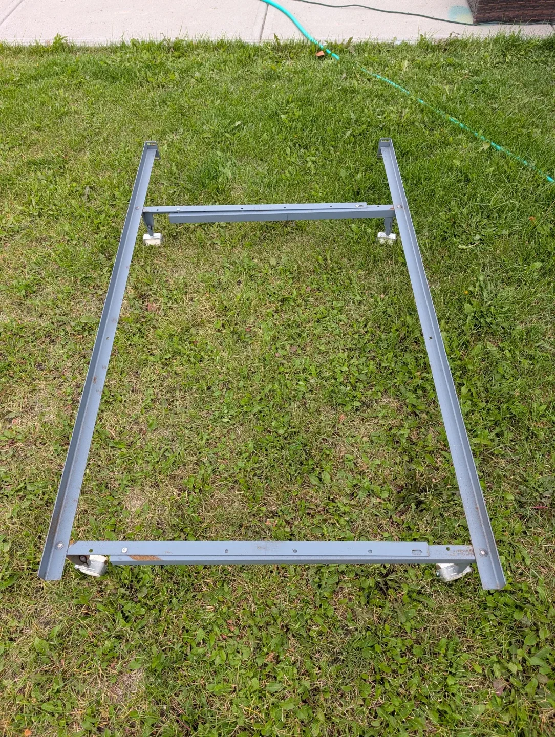 Metal Bed Frame on Casters