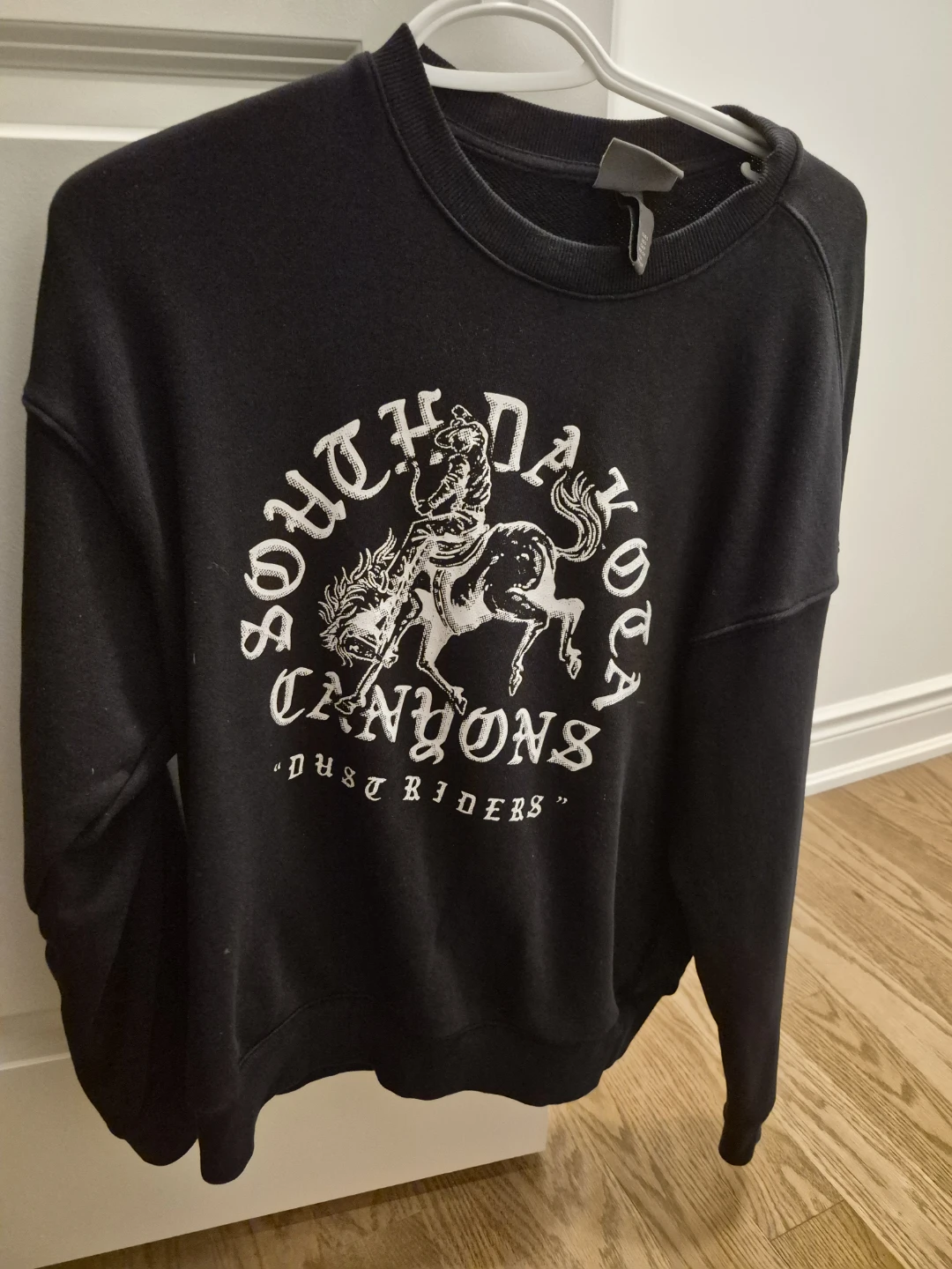 H&M Black Oversized Crewneck Sweater