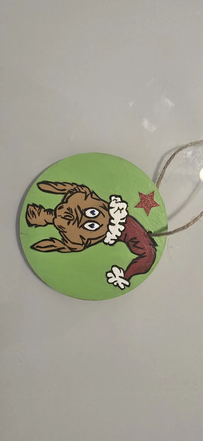 Set of 3 Hand-Painted Grinch Ornaments