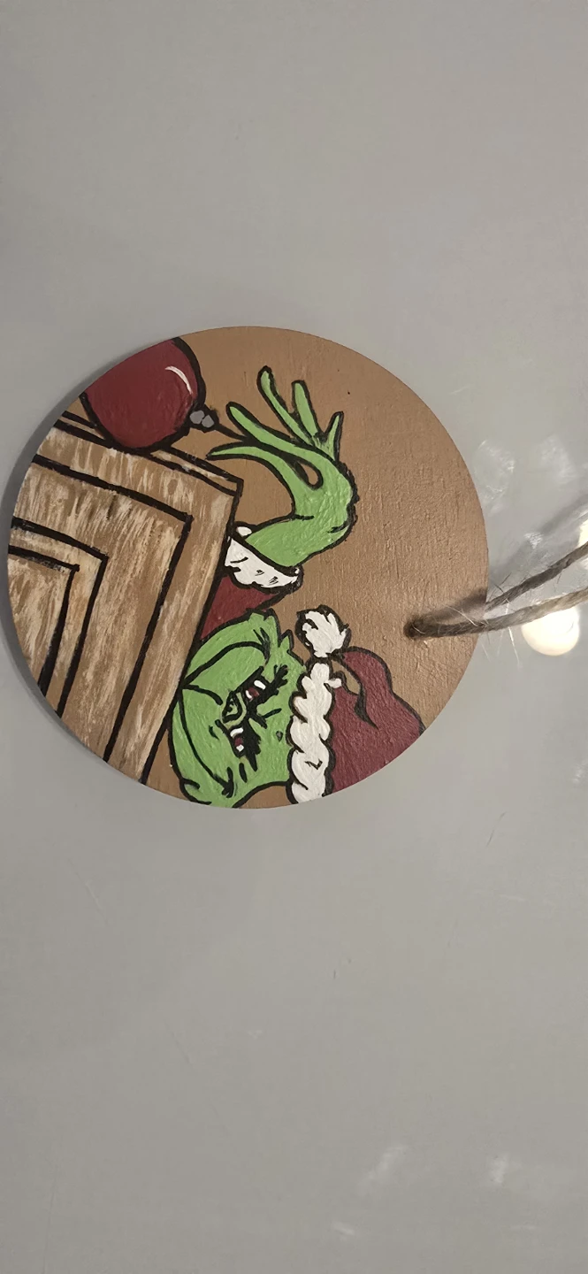 Set of 3 Hand-Painted Grinch Ornaments - photo 4