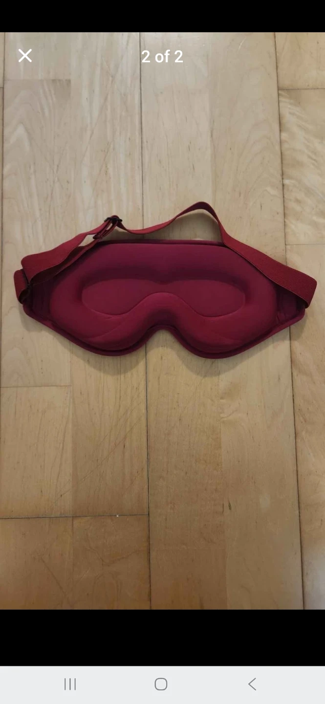 Dark Red Burgandy Blackout Cushion Eye Mask (Brand New) - photo 2
