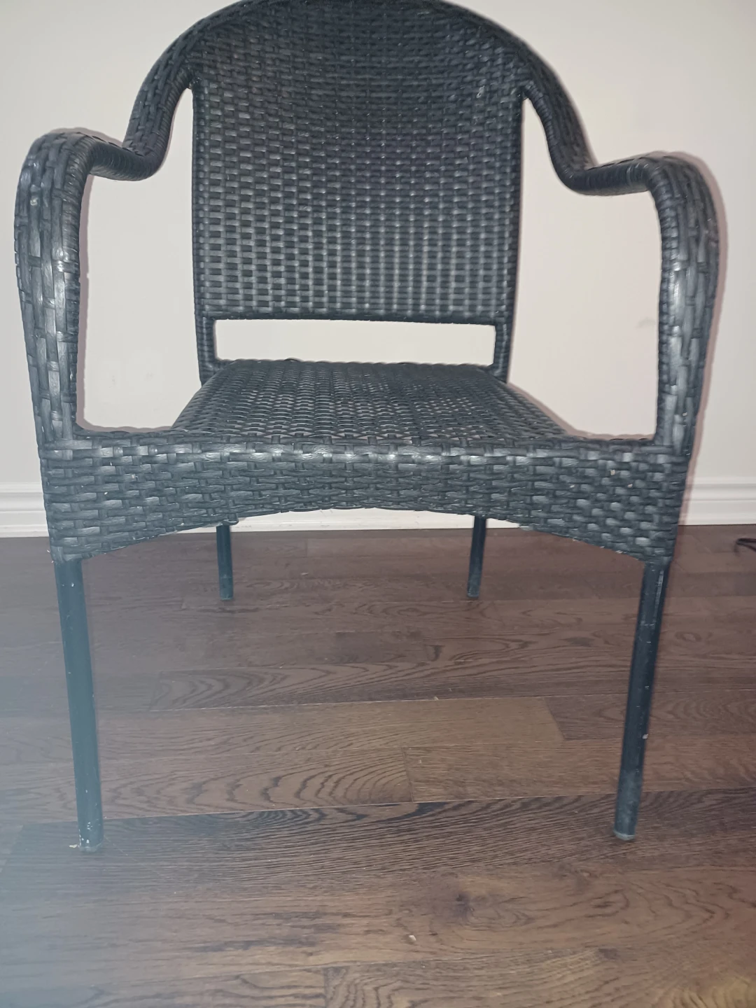 Black Wicker-Style Armchair - photo 2