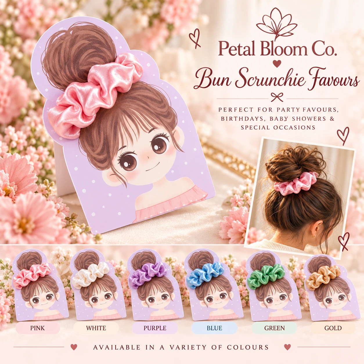 Satin Scrunchie Party Favours 🎀