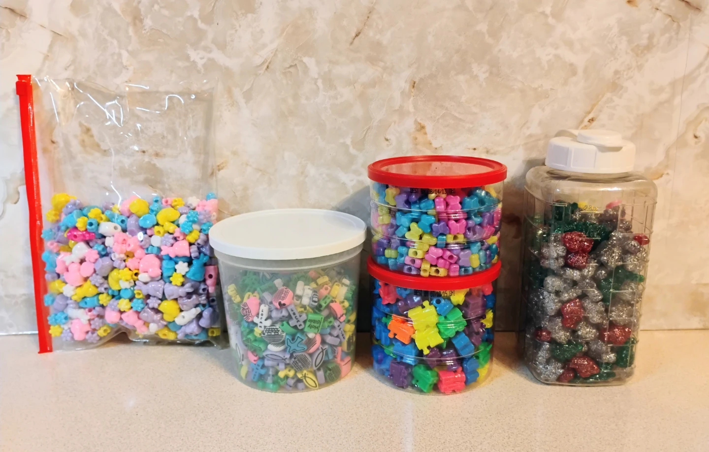 PONY BEADS – ASSORTED SHAPES, SIZES & COLORS