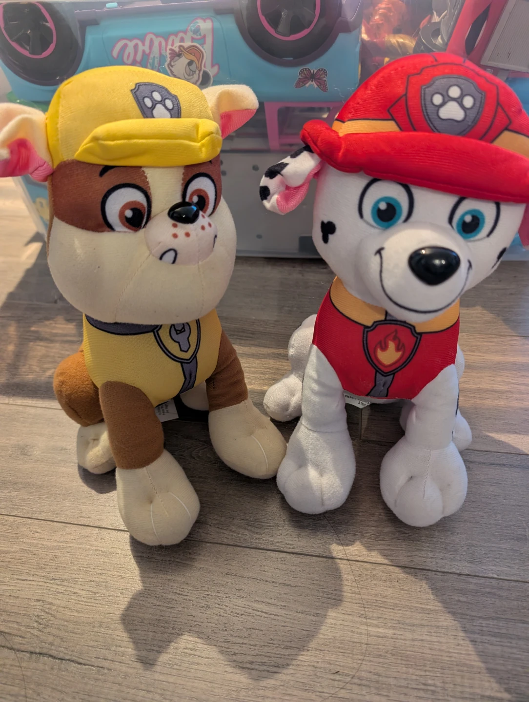Paw Patrol Rubble and Marshall Plush Toys