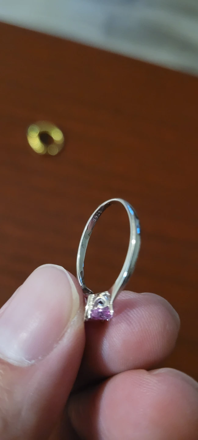 Sterling Silver Pink Gemstone Ring - photo 2