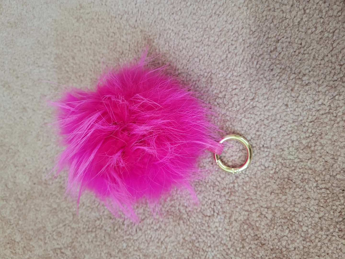 🏈Hot Pink Pom Pom Bag Charm - photo 2