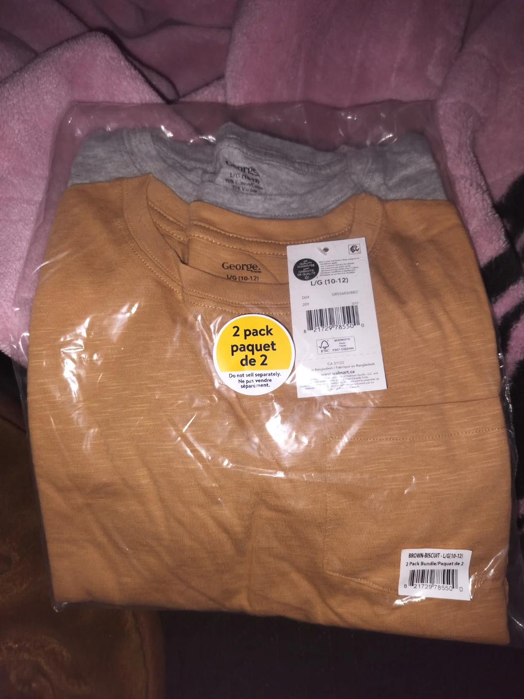 🏈  George Kids 2-Pack T-Shirts Large 10-12