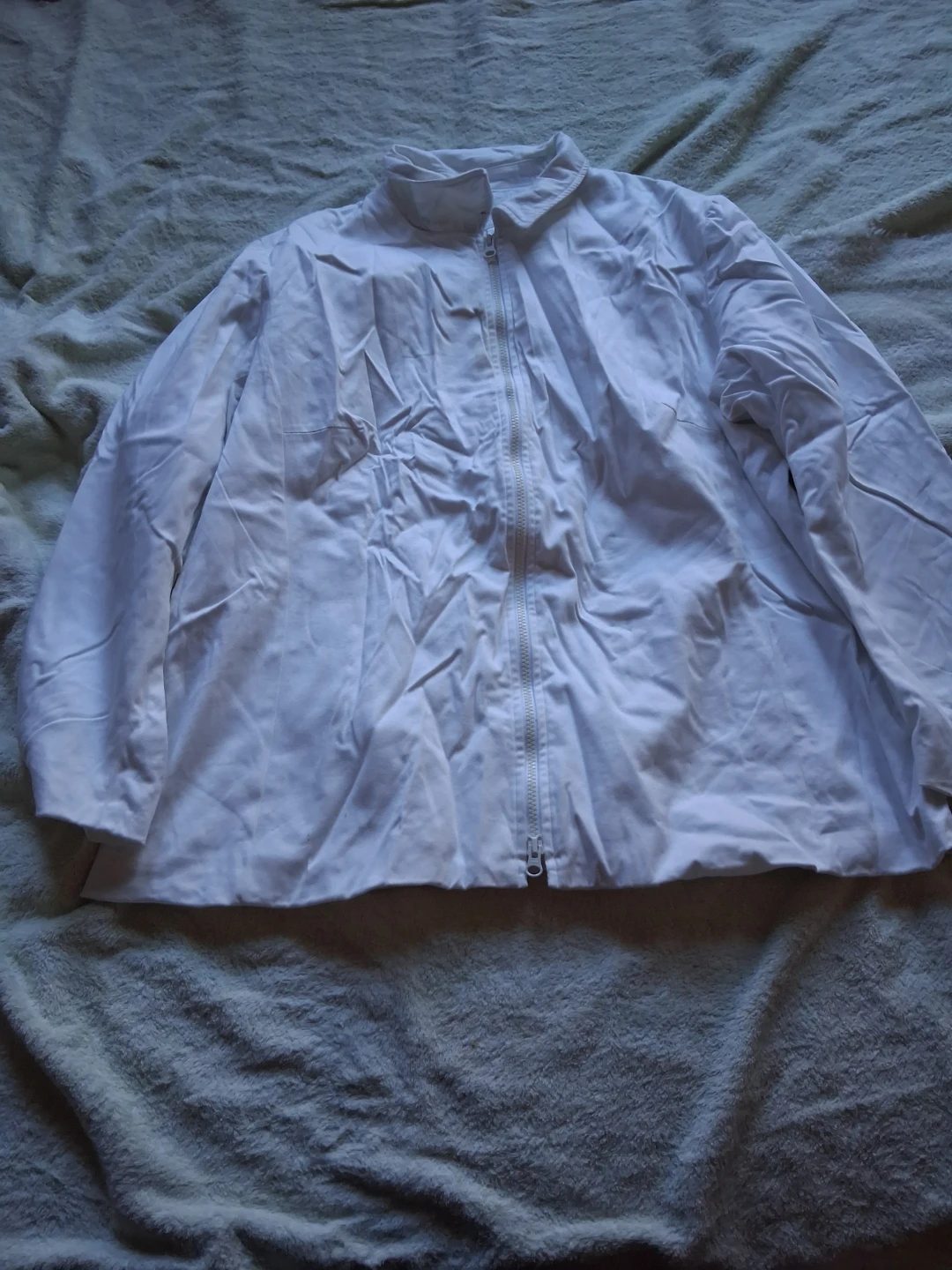 Worthington Woman White Zip-Up Jacket