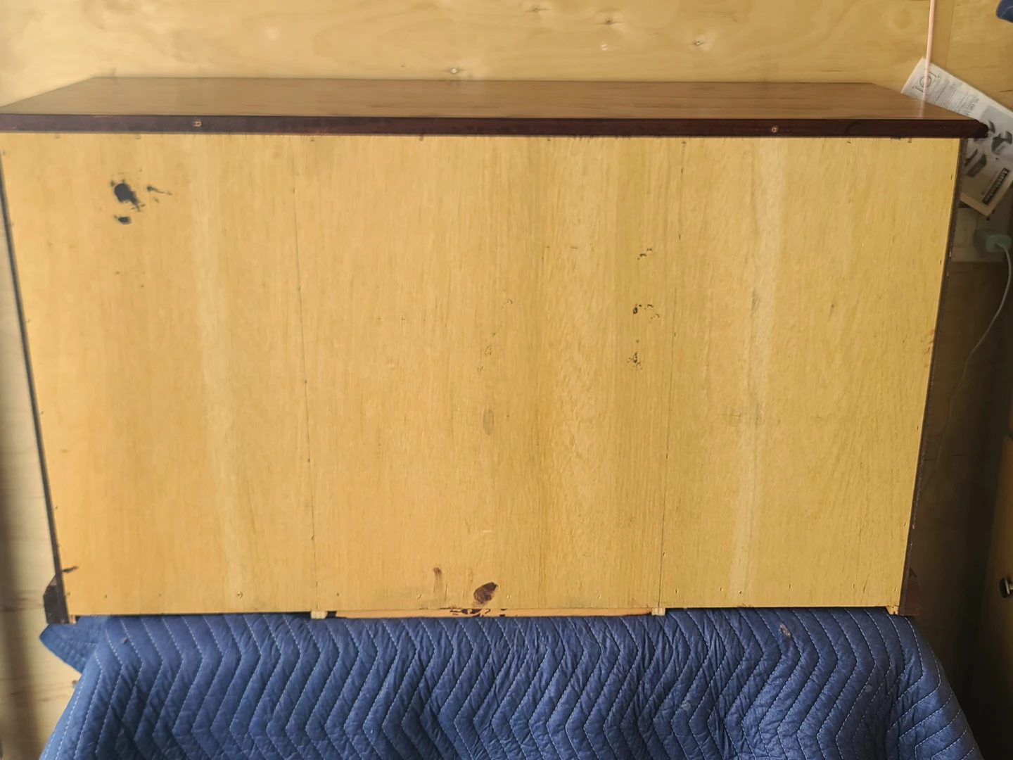 Dark Wood Vanity Desk with Mirror - photo 5