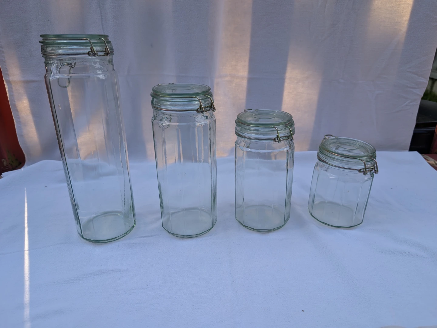 4 piece glass canister set - photo 3