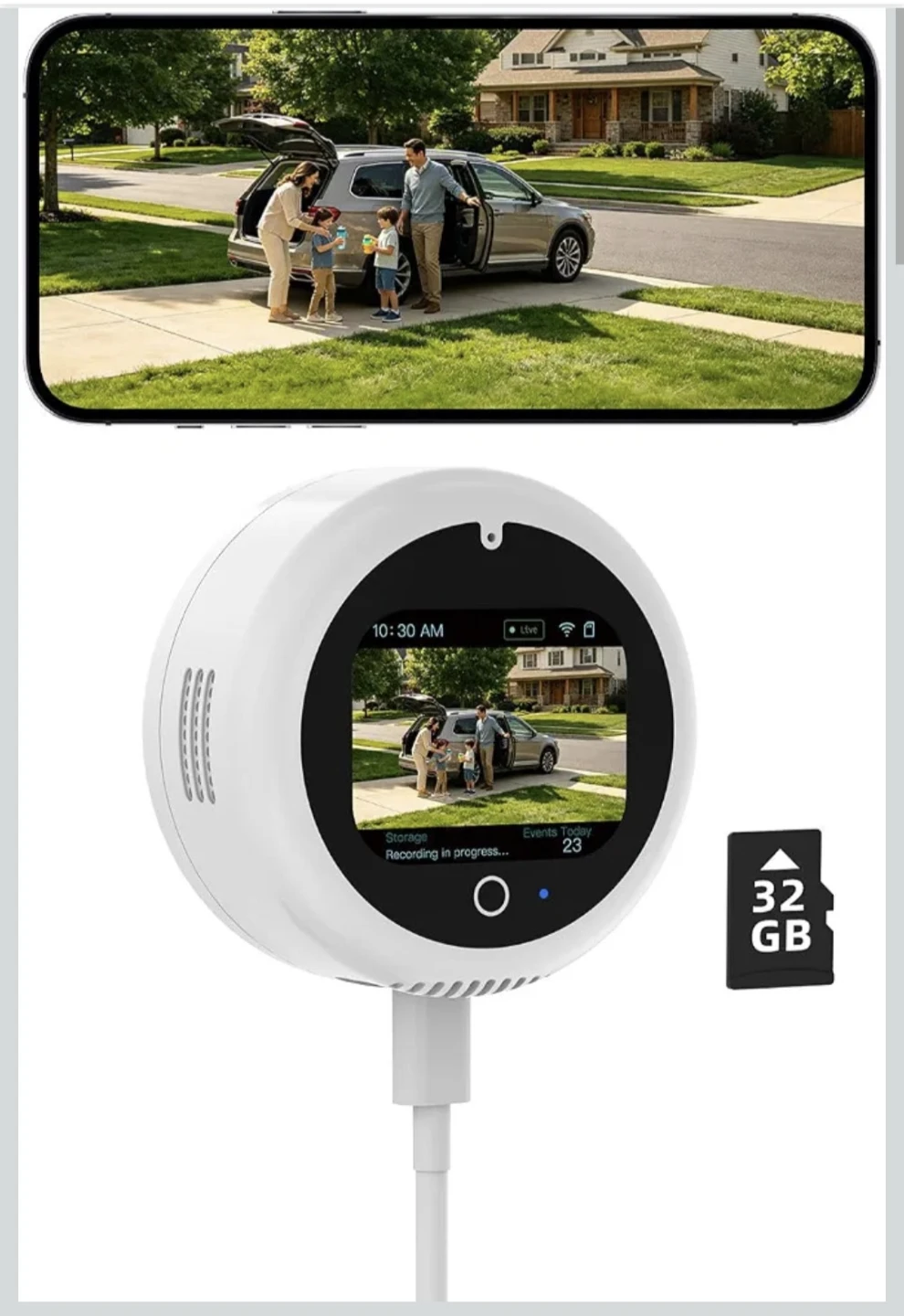 Security Camera with 32GB SD Card