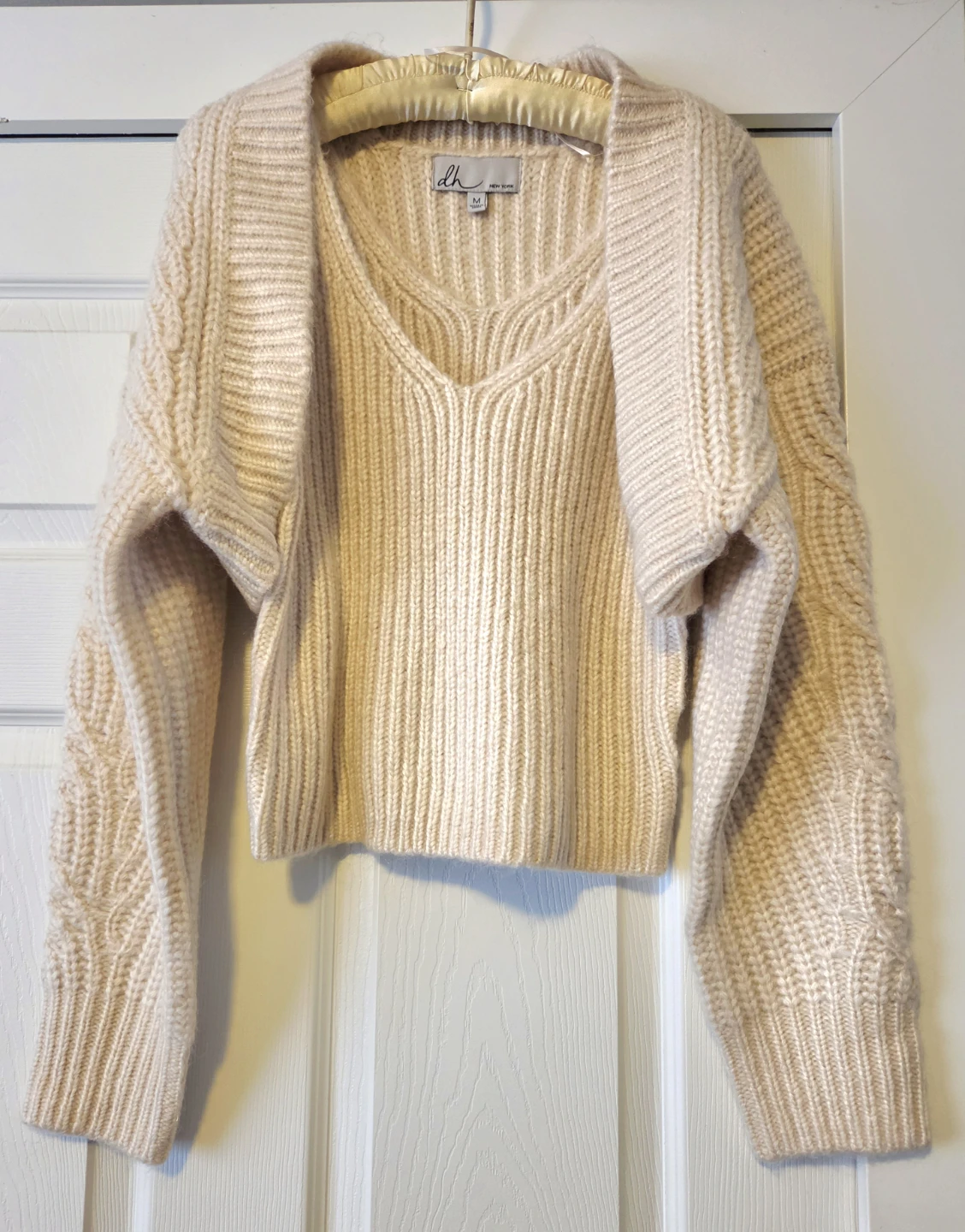DH New York Cream Knit Sweater