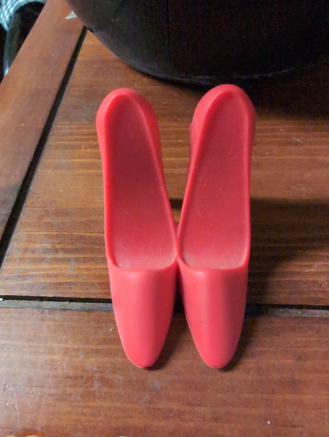 Red Plastic Shoe Trees
