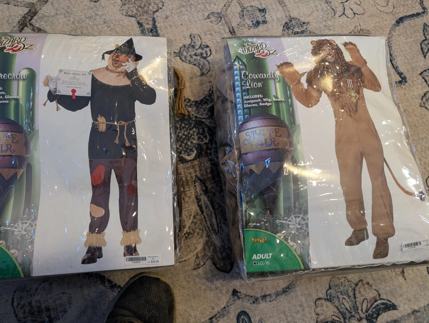 Wizard of Oz Scarecrow and Cowardly Lion Costumes