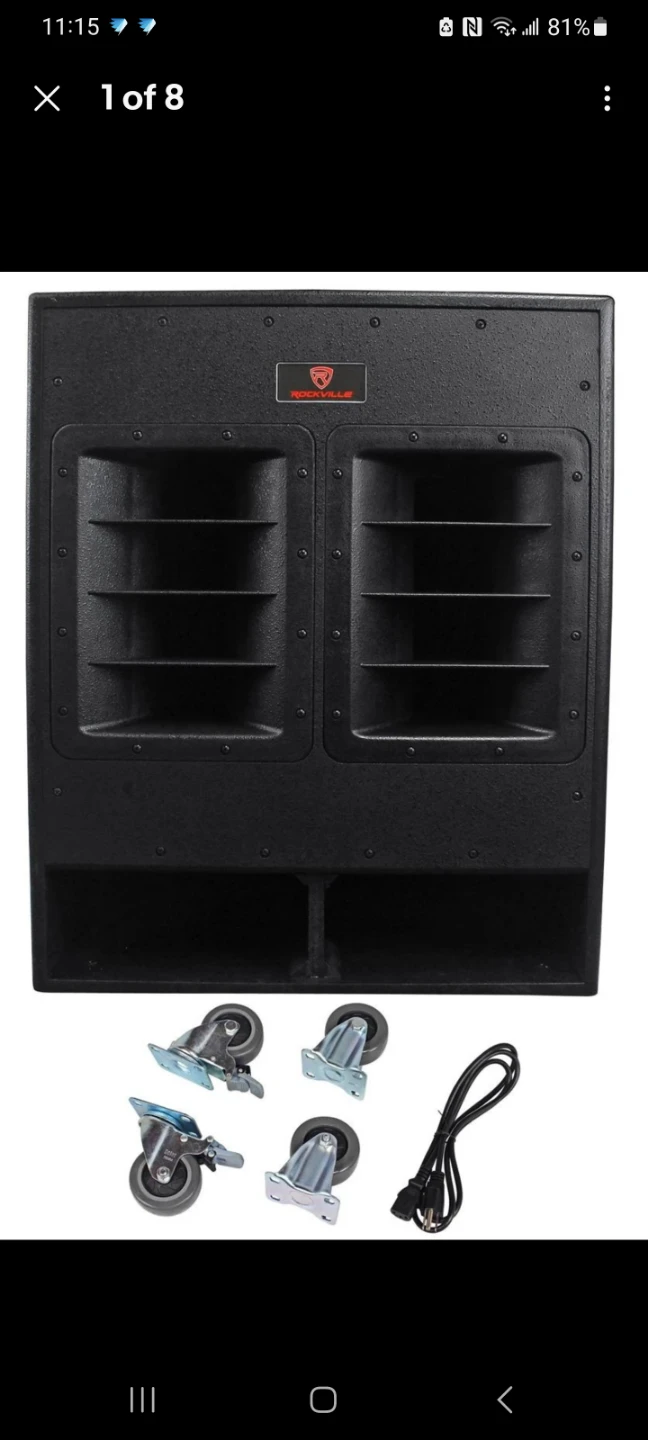 Rockville 3000 watts 18" Powered Speaker.