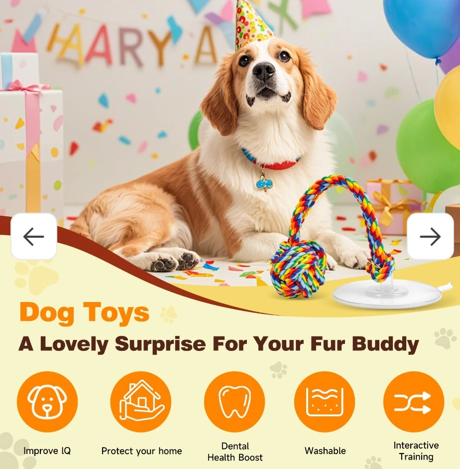 Interactive Dog Toy For Tug Of War With Rope Ball - photo 4