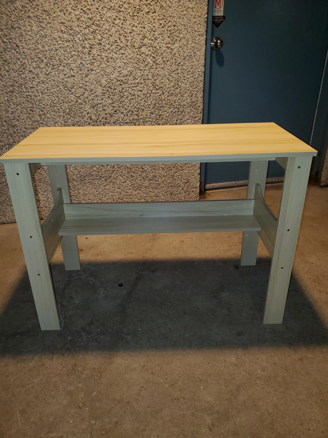 Light Wood Desk with Lower Shelf - photo 4