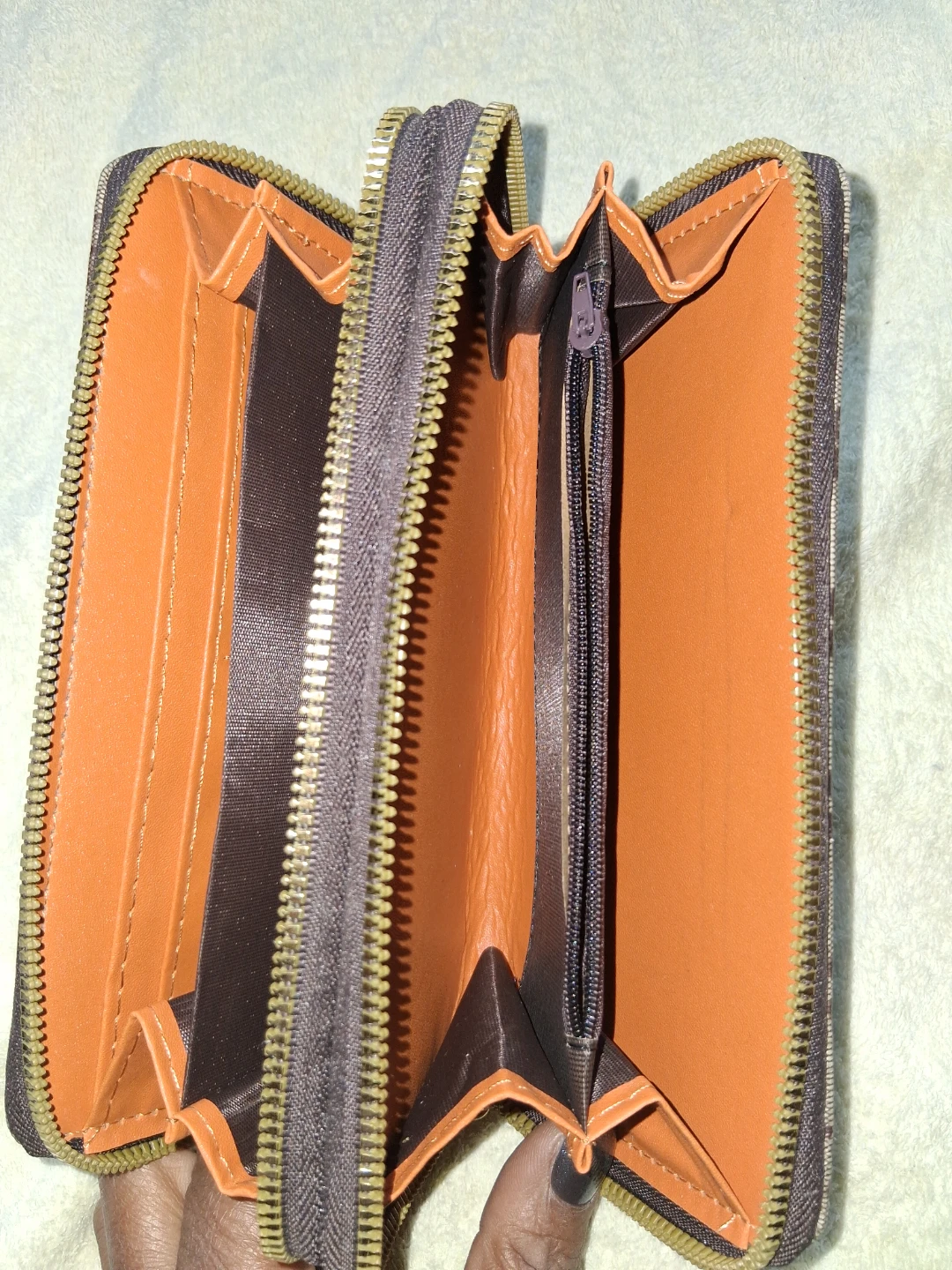 Monogram Zip Around Wristlet Wallet