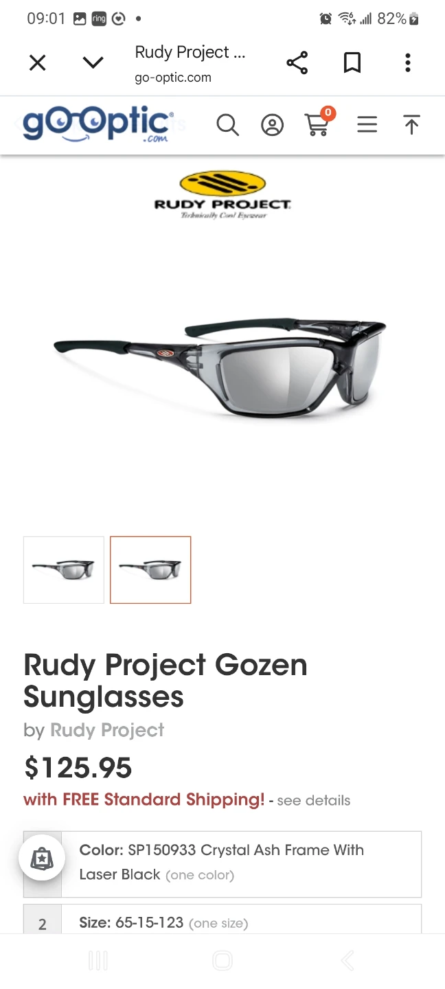 Rudy Project Gozen Sunglasses - Crystal Ash/Laser Black - photo 5