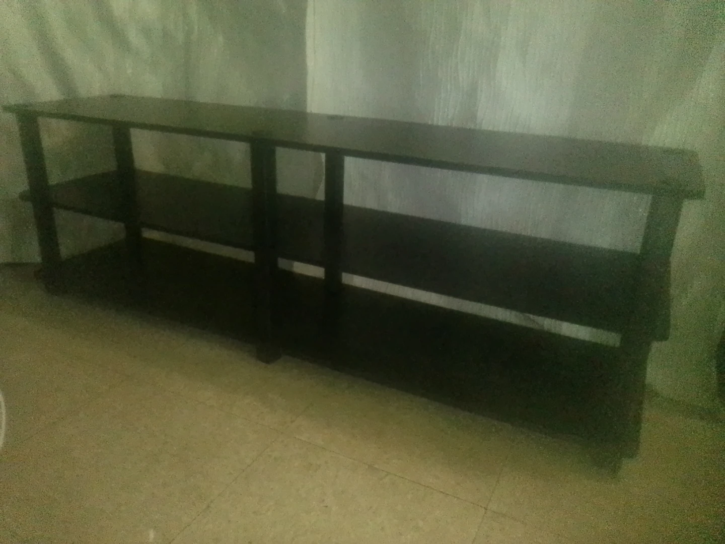 Long Black TV Stand Media Console - photo 3
