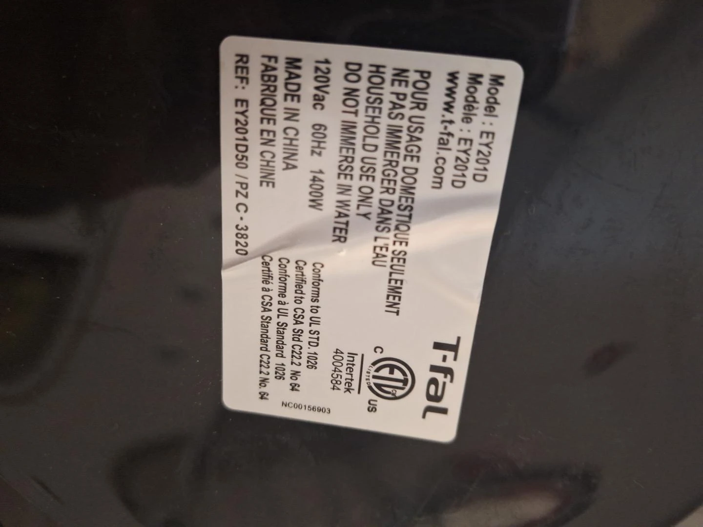 T-fal Air Fryer EY201D - photo 3