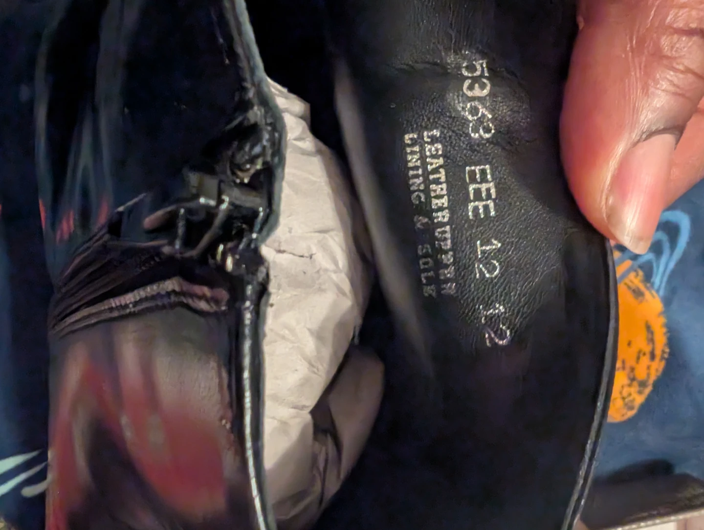 Men's Prisms Black Leather Ankle Boots - Size 12 - photo 5